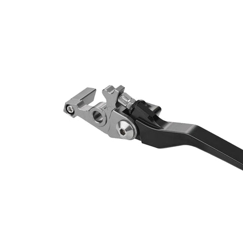 Close-up of the Foldable CNC Pivot Electric Dirt Bike Brake Clutch Lever for Tuttio Tutti Soleil 01 Ebike, adjustable reach mechanism