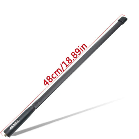 Two Pack SMA Female Foldable Ham Radio Antenna AR 152A High Gain 2.15dBi 144 430MHz For Baofeng UV 5R BF F8HP shown folded