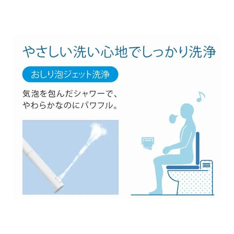 Straight Up Comfort Heated Bidet Toilet Seat Featuring Advanced Warm Water Washing Functionality And Internal Air Purification In A Durable Off White Design for gentle bubble jet washing feature detail.
