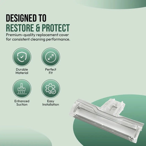 Foot Window Replacement For CrossWave Multi Surface Dry Vacuum And Brush Cover OEM 1608698 shown next to product features