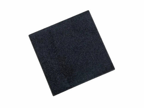 Granite Surface Plate 6 By 8 By 2 Inches Grade B 0 Ledge Precision Ground For Flatness Plus Minus 0.0001 Inch Machining Reference Tool Meets GGG P 463C Certificate Of Inspection Included, top view of square black plate.
