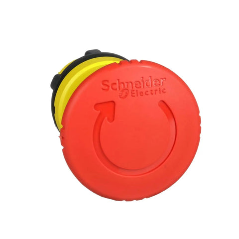 Harmony XB4 Emergency Stop Push Button Head Red Mushroom 40mm With Latching Turn To Release Chromium Plated Bezel Fits 22mm Diameter Cutouts