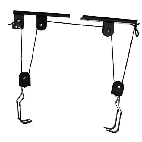 Heavy Duty Overhead Hoist And Pulley System With Sixty Kilogram Capacity, Steel Ceiling Bike Rack Lift
