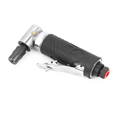 Pro Tier Slick Angle Pneumatic Die Grinder with compact angled head, designed for precise detail work and heavy metal chops.
