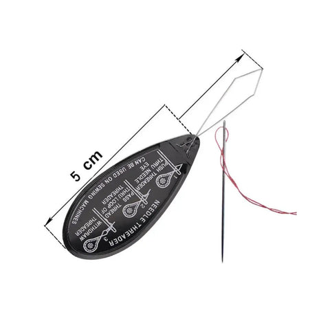 Colorful Aluminum Needle Threader Set 20 Pcs Easy Push Through Needle Eye Flexible Threading Tool For Embroidery And Sewing in 5 cm case