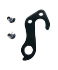 Derailleur Hanger 144 Replacement Part For Mountain Bikes Aluminum Alloy Anodized Black with Mounting Bolts