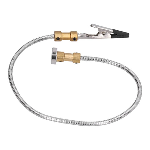 Magnetic Welding Helping Hands Clamp, flexible metallic arm, brass joints, silver clip for soldering and PCB work, DIY assistant