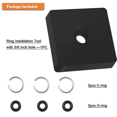 Three Eighths Inch Impact Socket Retaining Clip Kit With O Ring And Installation Tool For Brushless Impact Wrench in package