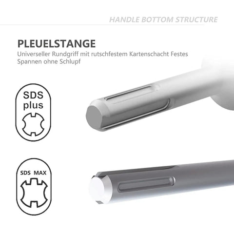 SDS Plus and Max shanks from Beefed Up 15 Piece Concrete Hole Saw Kit With SDS Plus Shank And 110mm Connecting Rod
