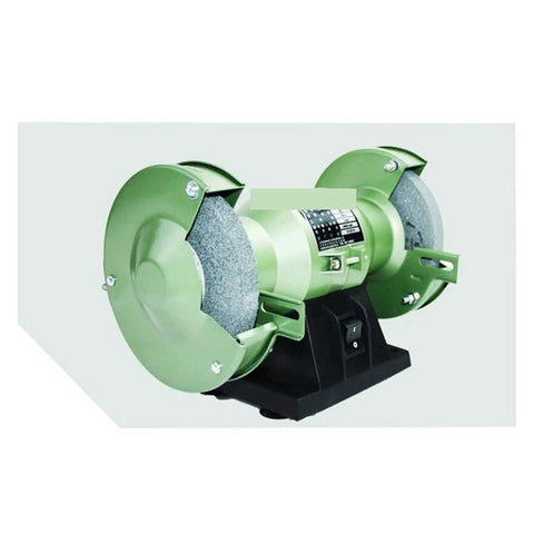 5 Inch Multi-Function Bench Grinder With One-Piece Knife Sharpener, 120W Electric Polishing Grinding Wheel Machine in green.