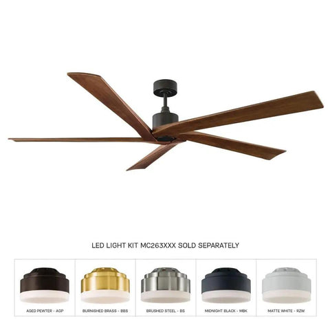 Top Shelf 70 Inch Ceiling Fan Featuring Five Wide Sweeping Blades In Sleek Aged Pewter Finish, showcasing stylish blades and motor.