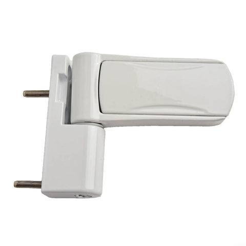 Heavy Duty Aluminum Door Hinge With Hydraulic Silent Buffer And Foolproof 3D Alignment For Slick Zero Friction Swing, white finish
