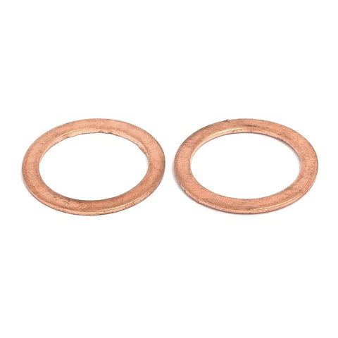 Pair of copper sealing washers 18x24x1mm for durable and tight seals