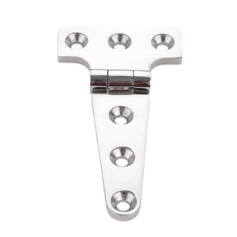 316 Stainless Steel T Shape Hinges Set For Boats And Yachts, Beefy Heavy Duty Marine Grade Hinges Front View