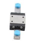 Compact Linear Motion Rail LWL7B Slider 7mm Wide 55mm Long with four-point load design and blue end caps for CNC and 3D printers