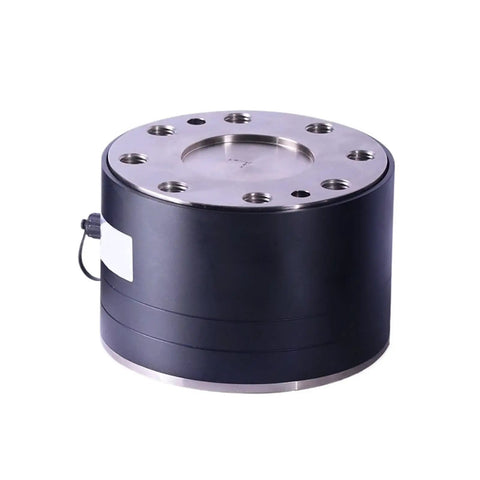 Six Axis Force Sensor For Industrial Robots With Torque Measurement And Multi-Dimensional Sensing High Precision Stable Signal Easy Install 6D Monitoring Built Like A Tank DYDW-009R100 Compatible shown in a cylindrical metal design