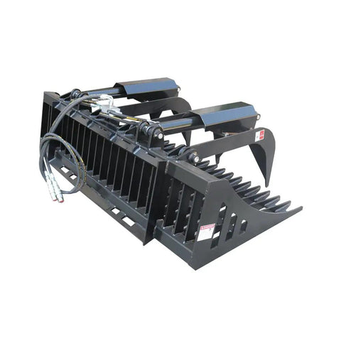 84 Inch Skid Steer Rock Grapple Bucket With Universal Quick Attach Mount Heavy Duty Loader Attachment Dual Independent Grapple Arms