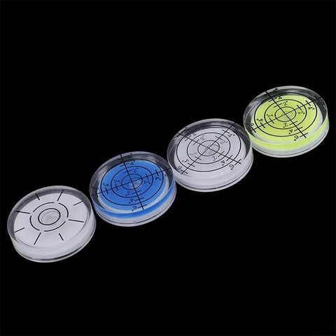 Round Circular for spirit Level 32mm Wear-Resistant for acrylic(3) in various colors on a black background.