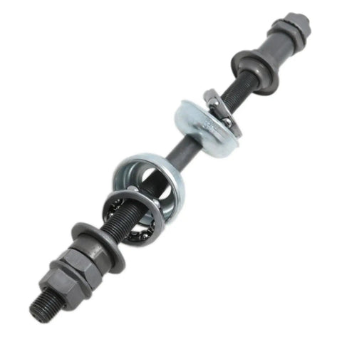 Rear Hub Cups and Bearing Retainer Set for Mountain Bikes, 4 Pack, Carbon Steel, Rust Resistant, shown with components separated.