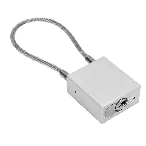 Heavy Duty Steel Cable Padlock, 85mm Shackle, Aluminum Alloy Lockout Tagout Lock With 2 Keys for Industrial Shutdown