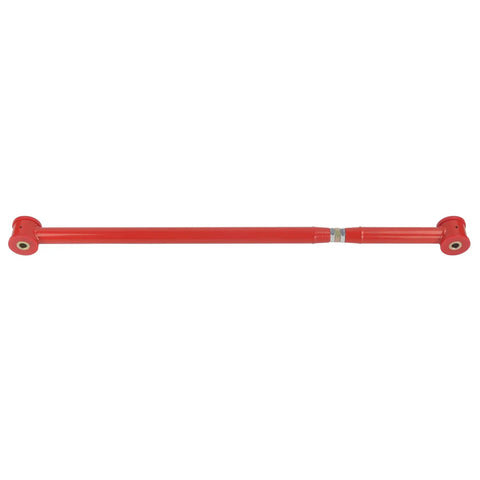 Beefed Up Adjustable Rear Panhard Track Bar For Rock Solid Wheel Alignment Smooth Quiet Ride Heavy Duty Bushing Lubrication For Off Road And Street Performance red adjustable steel rear panhard bar
