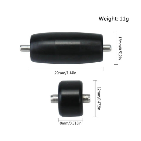 Dimensions of components from Widened Roller Wheels And Axles Kit For Vacuum Cleaners V6 V7 V8 V10 V11 V15 DC58 G5 Compatibility 9 Piece Set