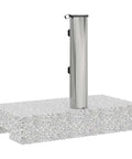 Rectangular Granite Parasol Base With Dual Adapters 55.1 Lbs Heavy Duty Patio Umbrella Stand For Poolside Yard Or Garden