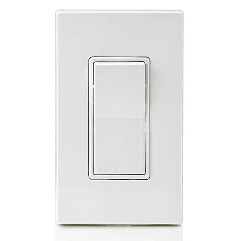 Decora Rocker Single Pole AC Quiet Switch 15 Amp 120/277 Volt Grounding Residential Grade Built To Last With Easy Wire Terminals For Tungsten Fluorescent Or Resistive Loads No Fuss, white rocker switch