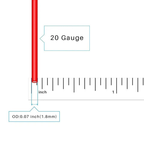 Close-up of 20 Gauge Silicone Wire Spool 100 Ft Black Flexible 20 AWG Stranded Tinned Copper Wire For Do It Yourself Electronics RC Hobby Builds Premium Low Impedance And Easy Soldering with ruler measurement