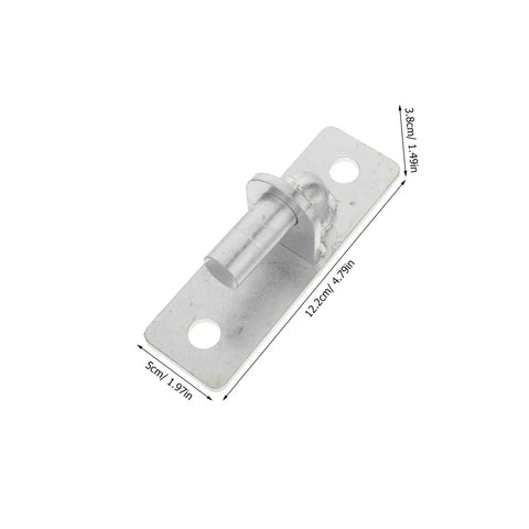 Four Pack Wall Mount Fence Gate Hinges Built Hell Sturdy For Dead Quiet Swings And Dang Easy Setup With Solid Half Inch Pins, silver hinge with half inch pin.