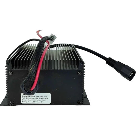 Back view of Rocksolid Heavy Duty Battery Charger Replacement For Big Joe Electric Pallet Truck E30 And EZ30 Parts 11155200140a 111552001400.