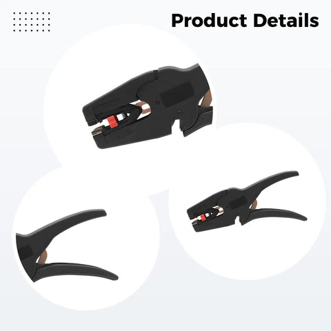 Product details image of Super Easy Automatic Wire Stripper Tool Self Adjusting 7-32 Awg with comfortable grip and limit device.
