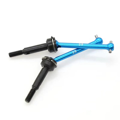 Beefed Up Front And Rear Drive Shaft CVD Upgrade Kit For 1 To 10 Scale XV-01 TC-01 RC Car, 42mm And 39mm Shafts, Reinforced Material For Heavy Torque And Smooth Power Transfer, Includes 54515 54516 blue and black RC drive shafts