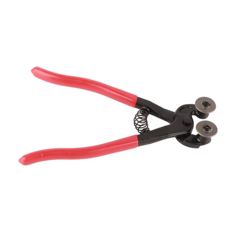 Heavy Duty Tile Cutter With Tungsten Carbide Wheel For Glass Ceramic And Mosaic 20cm Hand Tool shown with red ergonomic grip