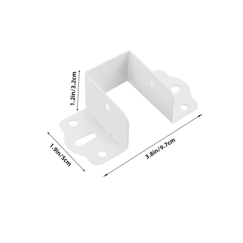 Built Tough Metal Bed Rail Fasteners Twenty Piece Hinge Buckles And Snappy Slide Hooks For No Sweat Bed Frame Setup, 1.2in white metal bracket.