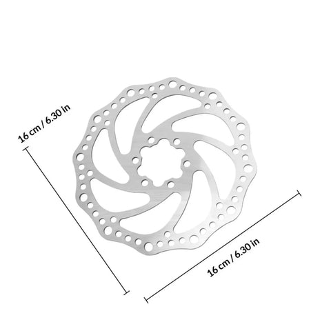 Complete Mechanical Disc Brake Set For Mountain Bikes Featuring Front And Rear 160 Mm Silver Aluminum Rotors round 160mm aluminum rotor.
