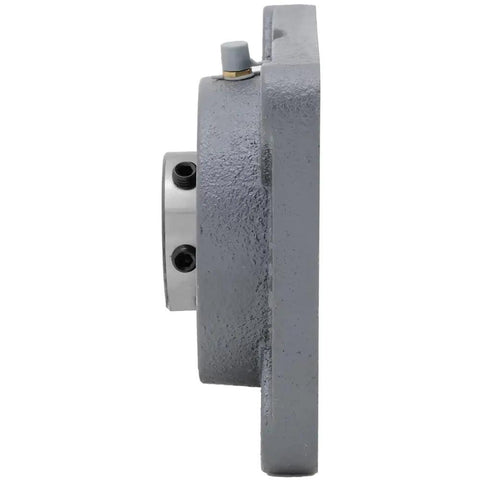 Side view of 4 Bolt Flange Mount Ball Bearing Unit With UC207 Insert Bearing Cast Iron Housing F207 1.378 In Bore 4.606 In Flange Width