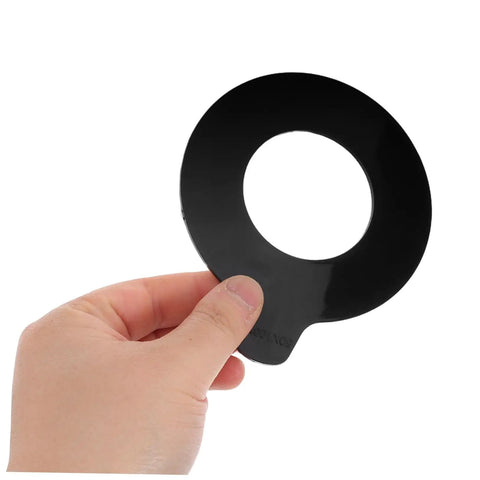 Beefed Up Two Piece Heavy Duty Excavator Pin Shim Kit Durable Round Rubber Washers For Machinery Protective Pads For Excavator Boom Bushing Industrial Replacement Parts black rubber washer held by hand