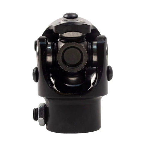 3/4 Inch 36 Spline X 3/4 Inch DD Steering Shaft U Joint Single Universal Joint Coupling Black, front view