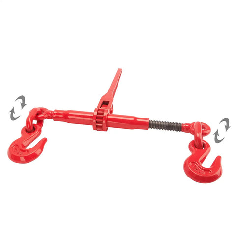 4 Pack 1/2 To 5/8 Inch Ratchet Binders For Heavy Duty Load Securement, Ratchet Style Chain Binders With Grab Hooks, Grade 80 Transport