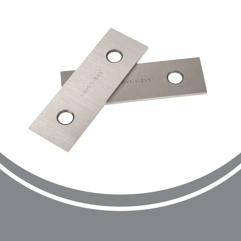 Ten Pack One Eighth Inch Thick Five Inch Hardened Machinist Parallel Set For Precision Clamping In Drill Press Milling And Grinding Projects With Two Holes And Tight 0.0002 Inch Tolerance