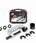 Upper Control Arm Bushing Service Tool Set For Ford GM And Chrysler Pro Grade Quick Press In And Out Kit with case and adapters