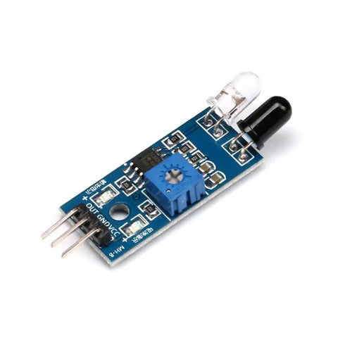 Close-up of a single IR sensor module from a 20 Pcs IR Obstacle Avoidance Sensor Modules For Arduino, 3.3V-5V DC Compatible kit.
