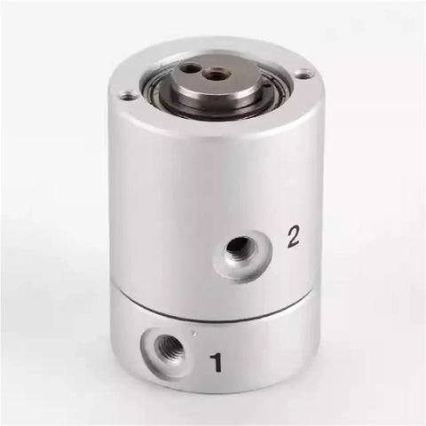 High Speed Pneumatic Rotary Joint MQR2 4 M5 360 Degree Slip Ring Multi Passage Rotary Union No Tangle Air Transmission For Continuous Operation In Dynamic Pneumatic Systems, aluminum body with two ports