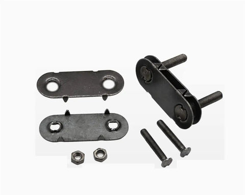 10 Pack 75mm Conveyor Belt Fasteners And Rubber Sheet Clips For Repair And Maintenance, showing steel clips and screws in kit