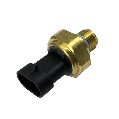 Front view of Oil Pressure Sensor Switch Transducer Replacement for Cummins N14 M11 Engines fits Ram 2500 1998 to 2001 with brass and ABS plastic