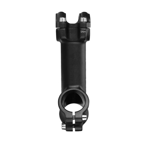 Top view of Beefy Lightweight 31.8mm Handlebar Stem 110mm With 35 Degree Rise For Mountain Bikes Road Bikes And BMX Builds Dialed In Front End Handling For Crisper Steering Control On Any Trail, showing clamp and rise.