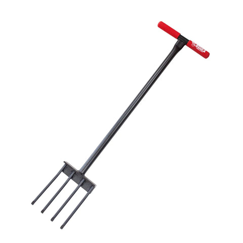All Steel Spading Fork Heavy Duty Garden Fork With T Style Handle Built Tough For Digging Soil Turning Compost Aerating Crops