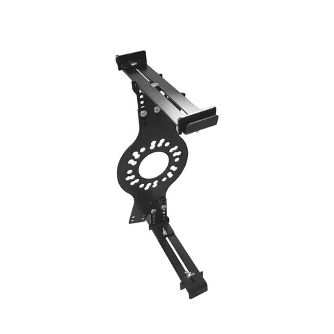 Premium Wheel Fitment Simulator And Offset Measurement Tool For 14 To 22 Inch Rims showing a black steel gauge with adjustable features.