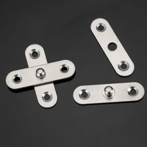 Hidden Door Hinges 12 Pack Stainless Steel Beefy Heavy Duty Pivot Hinges for Cabinets displayed on black background